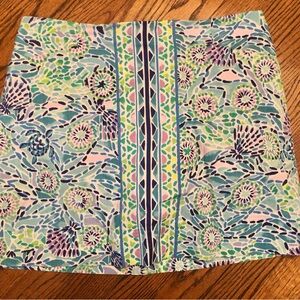 Lily Pulitzer Blue/Green Pattern Skort Sz 4
